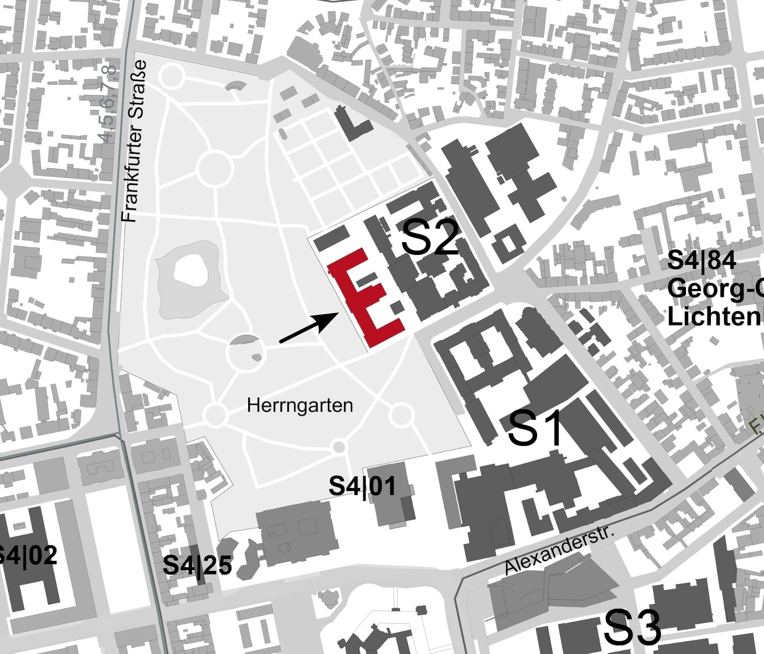 Lageplan Stadtmitte